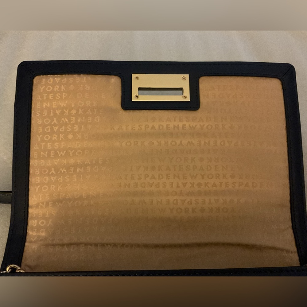 Kate Spade New York Navy Flap Bag Gold Chain Shoulder/Crossbody NWOT w/ Dusty - Picture 13 of 13